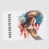 *~* Amerikaanse Vlag AP16 Kale EAGLE USA Golfhandd Golfhanddoek (Horizontaal)