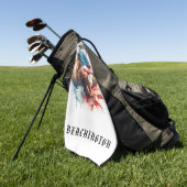 *~* Amerikaanse Vlag AP16 Kale EAGLE USA Golfhandd Golfhanddoek (Groen)