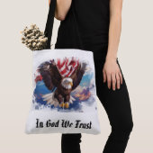 *~* Amerikaanse vlag AP27 Eagle Sky Patriottisch Tote Bag (Dichtbij)