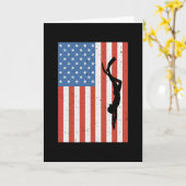 Amerikaanse vlag Apnoe Freediver Kaart (Gele Bloem)
