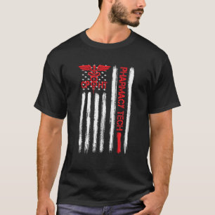Amerikaanse vlag apotheek technicus CPhT Tech Phar T-shirt