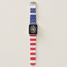 Amerikaanse vlag Apple Watch Band Red White en Blu