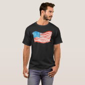Amerikaanse Vlag aquarel T-shirt (Voorkant volledig)