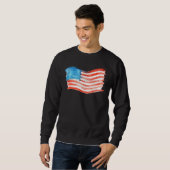 Amerikaanse Vlag aquarel Trui (Voorkant volledig)