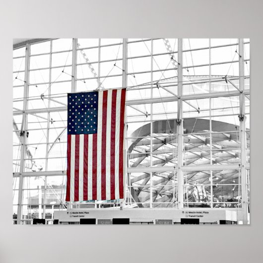 Amerikaanse vlag Architecture Denver Airport Art U Poster (Voorkant)