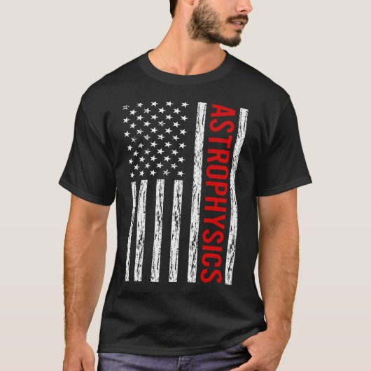Amerikaanse vlag astrofysicus t-shirt (Voorkant)