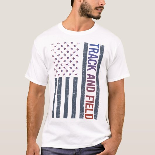 Amerikaanse Vlag Atletiek T-shirt (Voorkant)