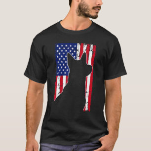 Amerikaanse vlag Australische veestapel hond pap m T-shirt