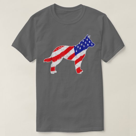 Amerikaanse vlag Australische veeteelt Patriotic D T-shirt (Design voorkant)