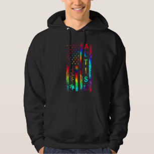 Amerikaanse vlag Autism Awareness Teacher Mam Supp Hoodie