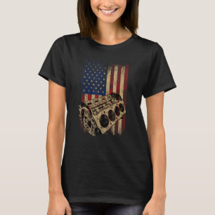 -Amerikaanse vlag - Auto Engineer auto - auto T-shirt