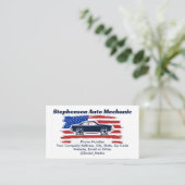  Amerikaanse Vlag Auto Mechanic Service Visitekaartje (Staand voorkant)