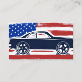  Amerikaanse Vlag Auto Mechanic Service Visitekaartje (Achterkant)