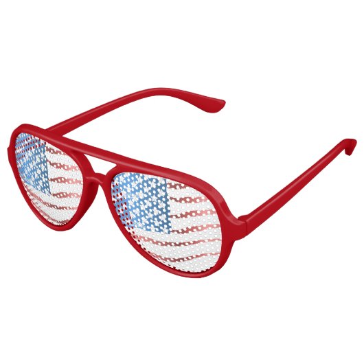 Amerikaanse vlag aviator zonnebril (Gekanteld)