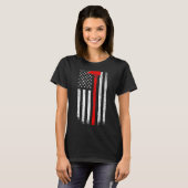 -Amerikaanse vlag Ax Thin Red Line Firefight T-shirt (Voorkant volledig)