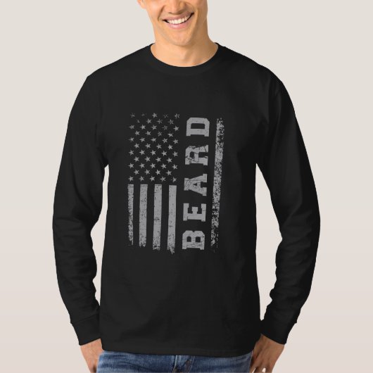 Amerikaanse vlag baard t-shirt (Voorkant)