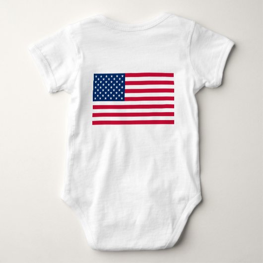 Amerikaanse vlag Baby Bodysuit of T-shirt (Achterkant)