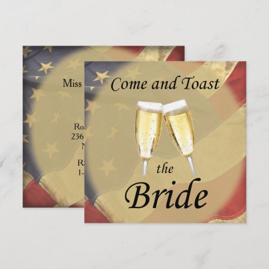 Amerikaanse Vlag Bachelorette Feest Kaart (Voorkant / Achterkant)