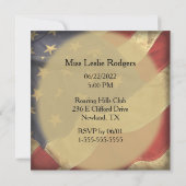 Amerikaanse Vlag Bachelorette Feest Kaart (Achterkant)