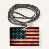 Amerikaanse vlag badge (Achterkant met draagriem)