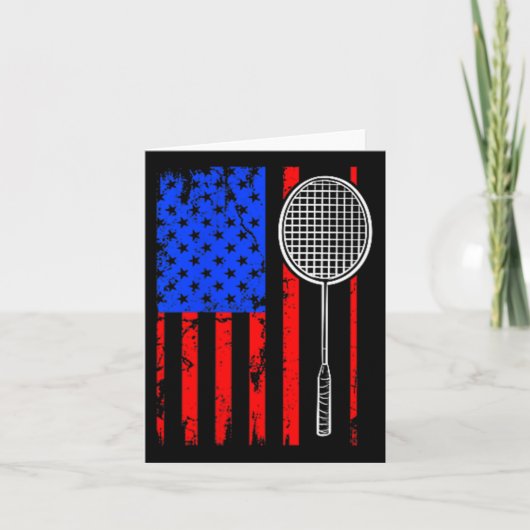 Amerikaanse vlag Badminton Kaart (Voorkant)