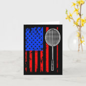 Amerikaanse vlag Badminton Kaart (Gele Bloem)