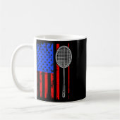 Amerikaanse Vlag Badminton Koffiemok (Links)