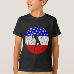 Amerikaanse Vlag Badminton Shirt - Badminton Spele