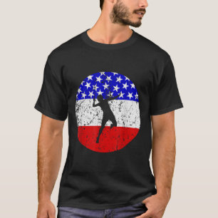 Amerikaanse Vlag Badminton Shirt - Badminton Spele