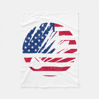 Amerikaanse Vlag Badminton Shirt Heren Patriottisc Fleece Deken