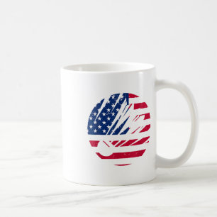 Amerikaanse Vlag Badminton Shirt Heren Patriottisc Koffiemok