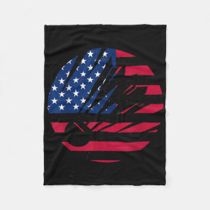 Amerikaanse Vlag Badminton Shirt Mannen Vrouwen Us Fleece Deken
