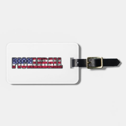 Amerikaanse vlag bagagelabel (Voorkant horizontaal)