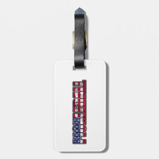 Amerikaanse vlag bagagelabel (Achterkant verticaal)