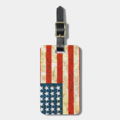 Amerikaanse vlag bagagelabel (Voorkant verticaal)