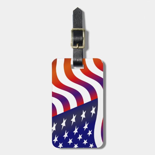 Amerikaanse vlag bagagelabel (Voorkant verticaal)
