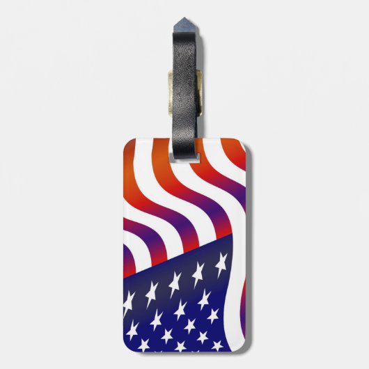 Amerikaanse vlag bagagelabel (Achterkant verticaal)