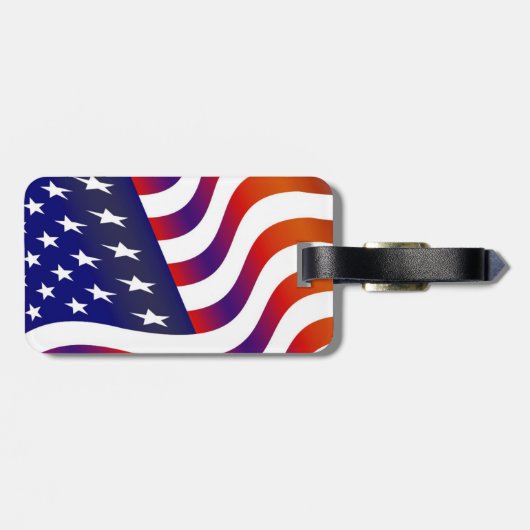 Amerikaanse vlag bagagelabel (Achterkant horizontaal)