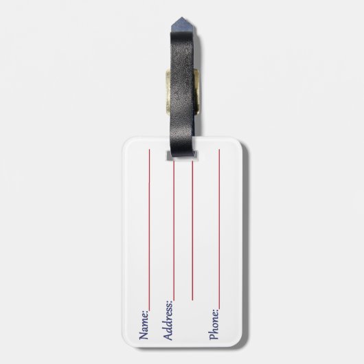 Amerikaanse vlag bagagelabel (Achterkant verticaal)