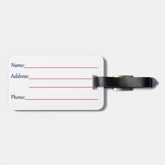 Amerikaanse vlag bagagelabel (Achterkant horizontaal)