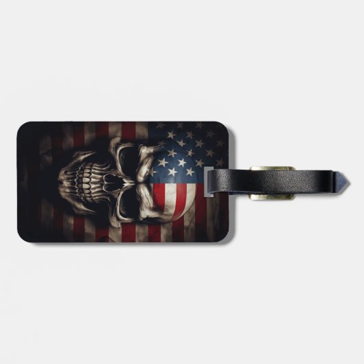 Amerikaanse vlag bagagelabel (Achterkant horizontaal)