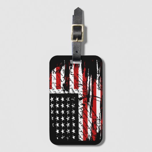  Amerikaanse vlag Bagagelabel (Voorkant (verticaal))