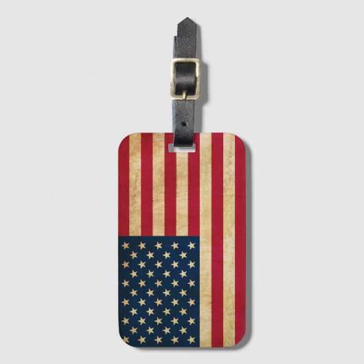  Amerikaanse vlag Bagagelabel (Voorkant (verticaal))