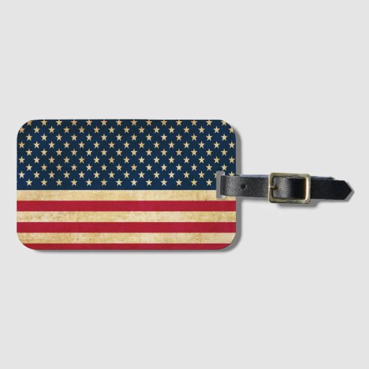 Amerikaanse vlag Bagagelabel (Voorkant (horizontaal))