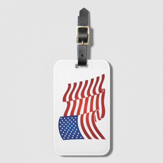 Amerikaanse vlag bagagelabel (Voorkant (verticaal))