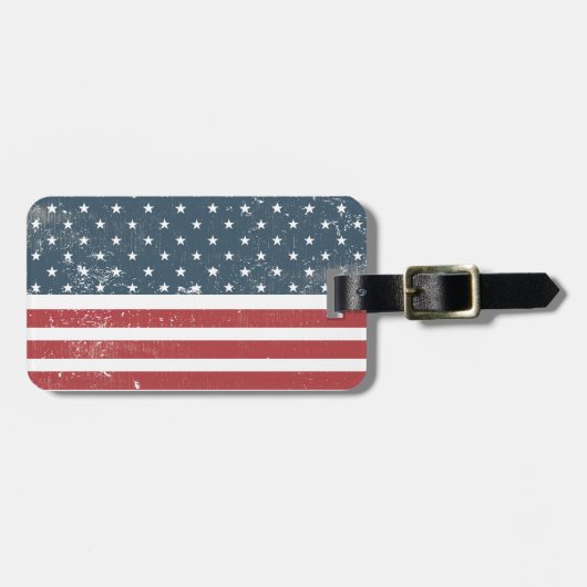 Amerikaanse vlag bagagelabel (Voorkant horizontaal)