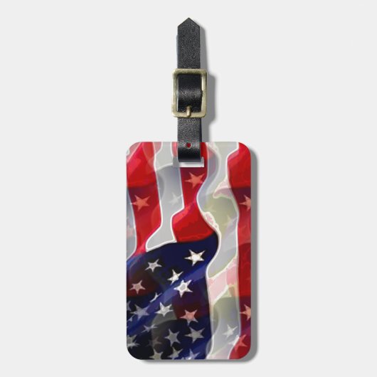 Amerikaanse vlag bagagelabel (Voorkant verticaal)