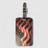 Amerikaanse vlag bagagelabel (Voorkant (verticaal))