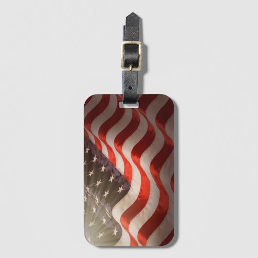 Amerikaanse vlag bagagelabel (Voorkant (verticaal))