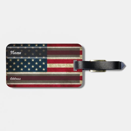  Amerikaanse vlag Bagagelabel (Achterkant horizontaal)